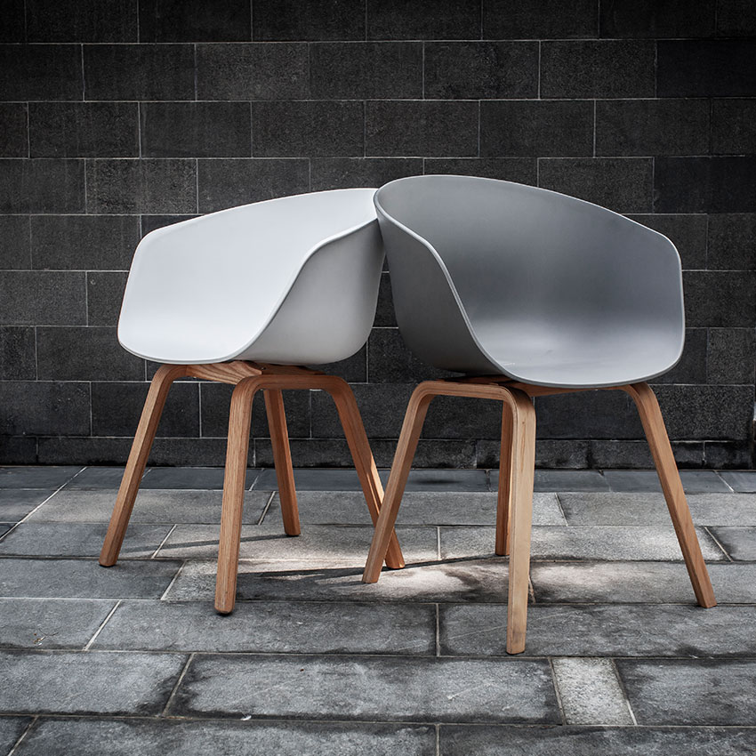 Furniture Rental - Scandinavian White and Grey Chairs