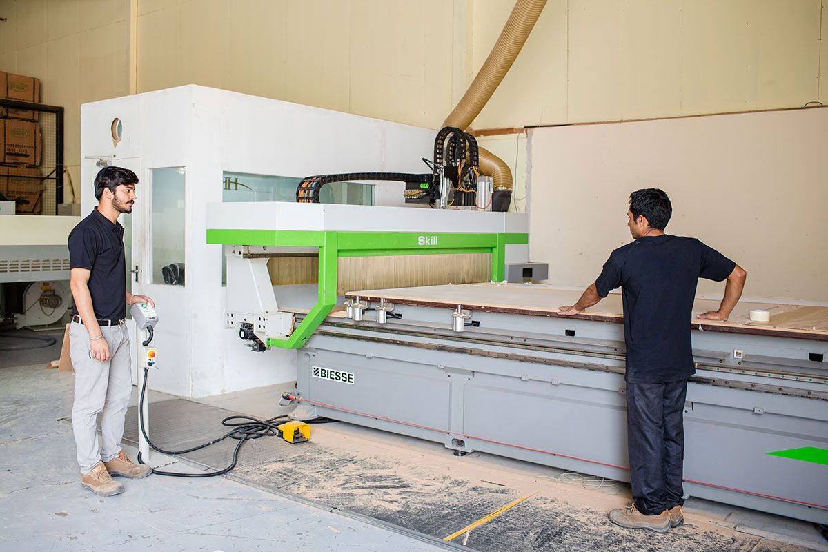 Electra's Team Working on the Exhibition Stands