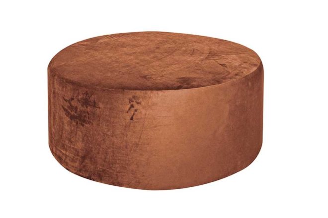 Round Ottoman Burnt Orange