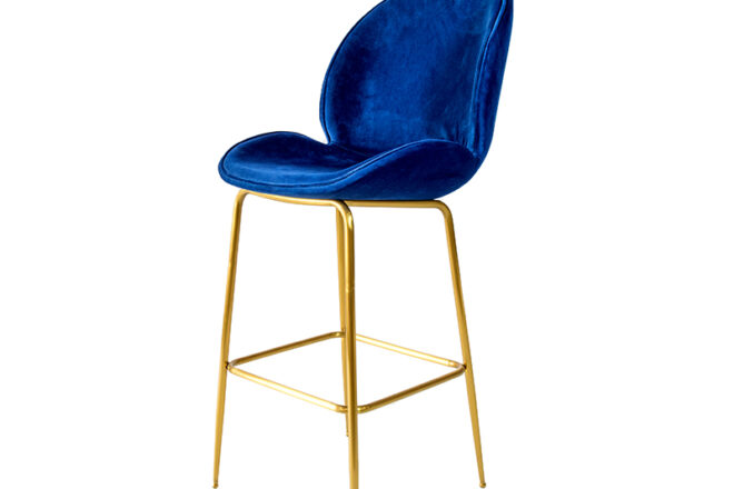 Saray Velvet Stool Blue
