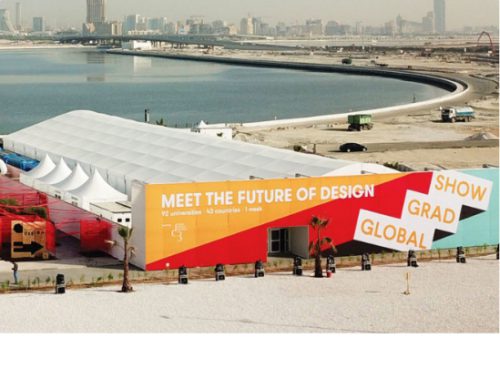 Arcum two-sloped tent at Electra Exhibition