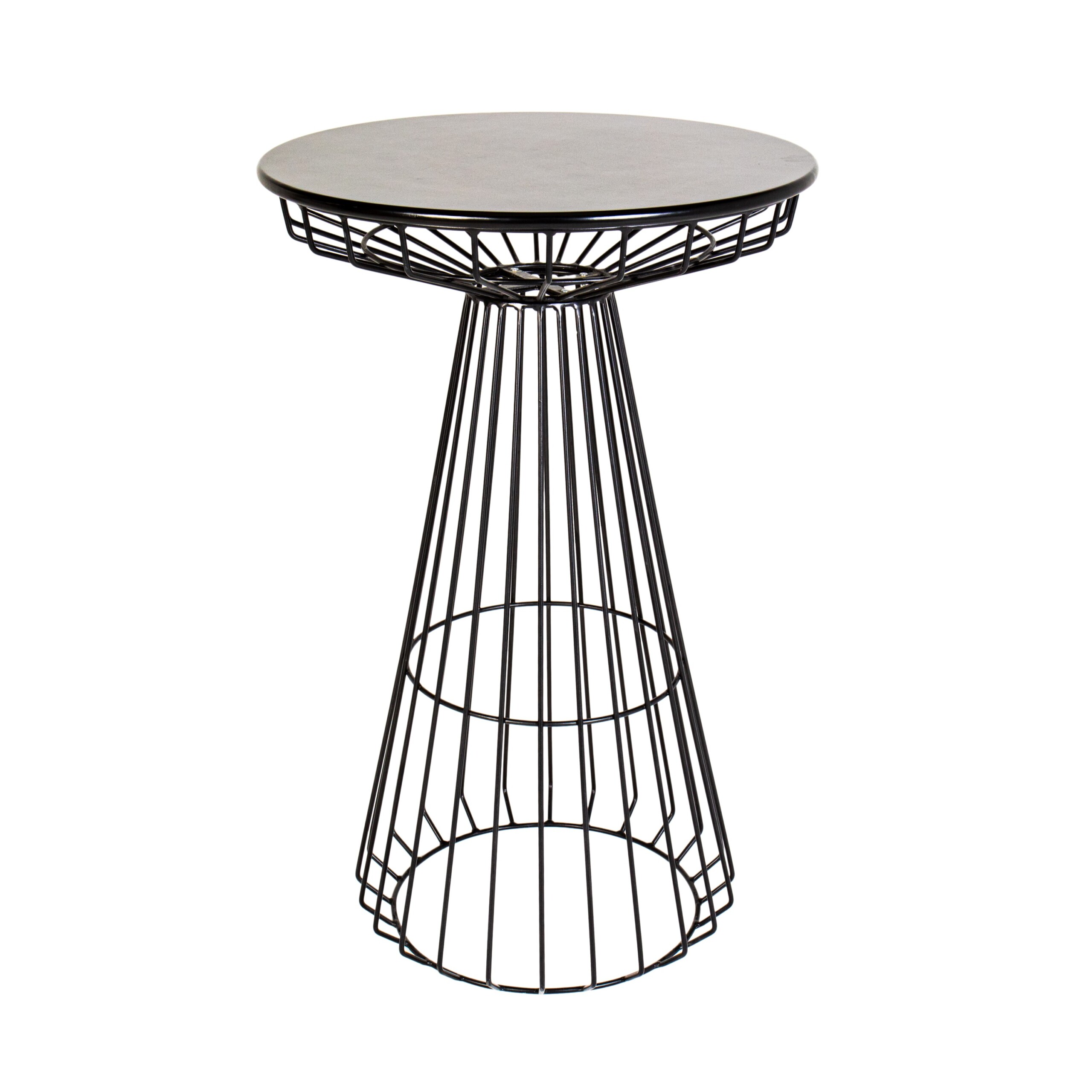 Geometric Cocktail Table Black-Furniture Rental